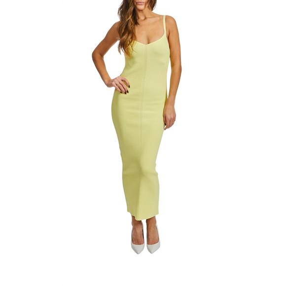 bec + bridge Dresses New Bec Bridge Knit Midi Dress In Citrus